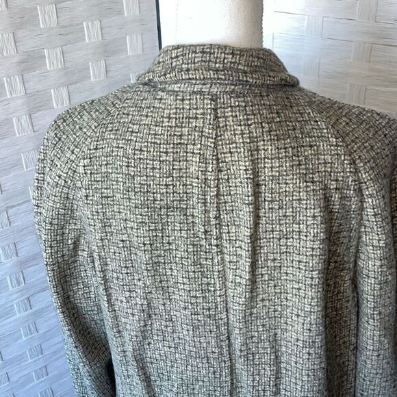 Vintage Harris Tweed Plymouth Of Boston Trench Coat Gray Scottish Top O’ Tweed 1 - Picture 6 of 16